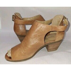 Barimo Open Toe Leather Bootie by Lucky Brand Leather Size 6 M